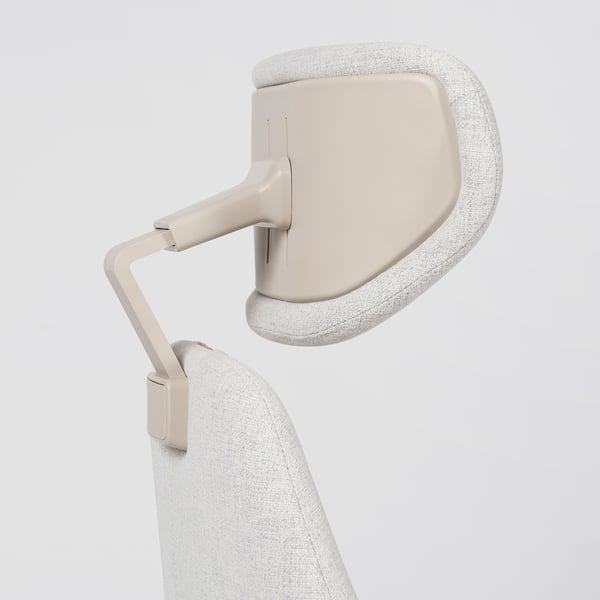 Ergonomic office chair with adjustable headrest, back support, and armrests. High-density foam, durable fabric, and robust metal frame.