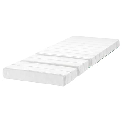 Foldable INNERLIG kids mattress, 130-200 cm, flexible springs, washable cover.