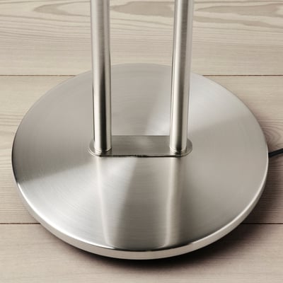 ISJAKT LED floor uplighter/reading lamp, dimmable/nickel-plated, 180 cm ...