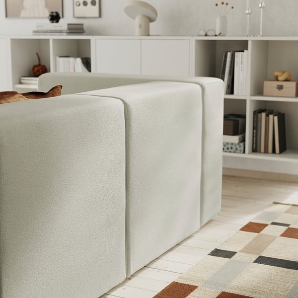 JÄTTEBO 2,5-seat mod sofa w chaise longue, left/Axvall off-white