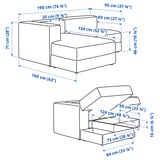 Illustration with measurements for the product: JÄTTEBO.