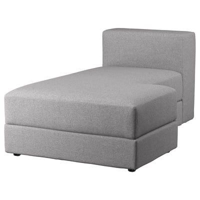 JÄTTEBO sectional sofa in gray with storage.