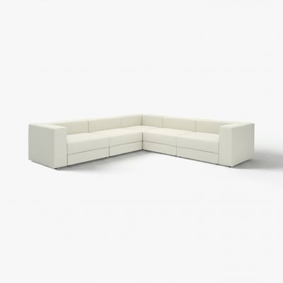 JÄTTEBO Modular corner sofa, 6 seat, Axvall off-white