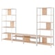 Option: Image depicts two sets of light wood and white JÄTTESTA shelves, modern and versatile for storage.