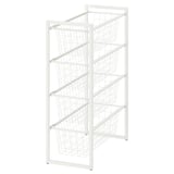 White JONAXEL storage shelf with five wire baskets.