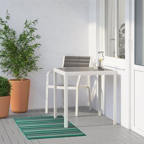 KÄRBÄK Rug flatwoven, in/outdoor, green - IKEA