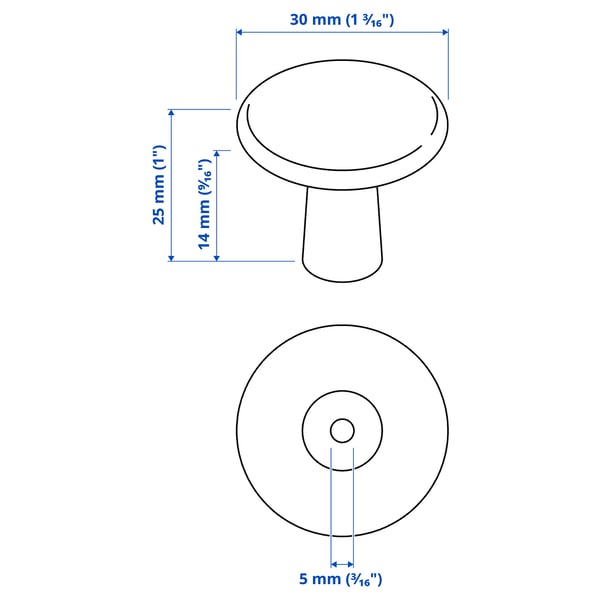 Illustration with measurements for the product: KALERUM.