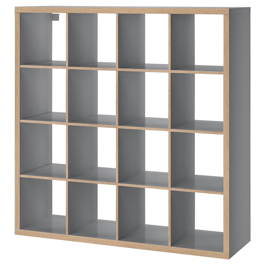 KALLAX cube storage unit, grey, wood effect, 147x147 cm IKEA Ireland