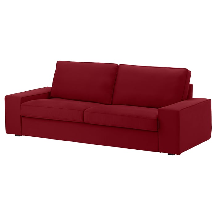 KIVIK Cover threeseat sofa, Hillared beige IKEA Ireland