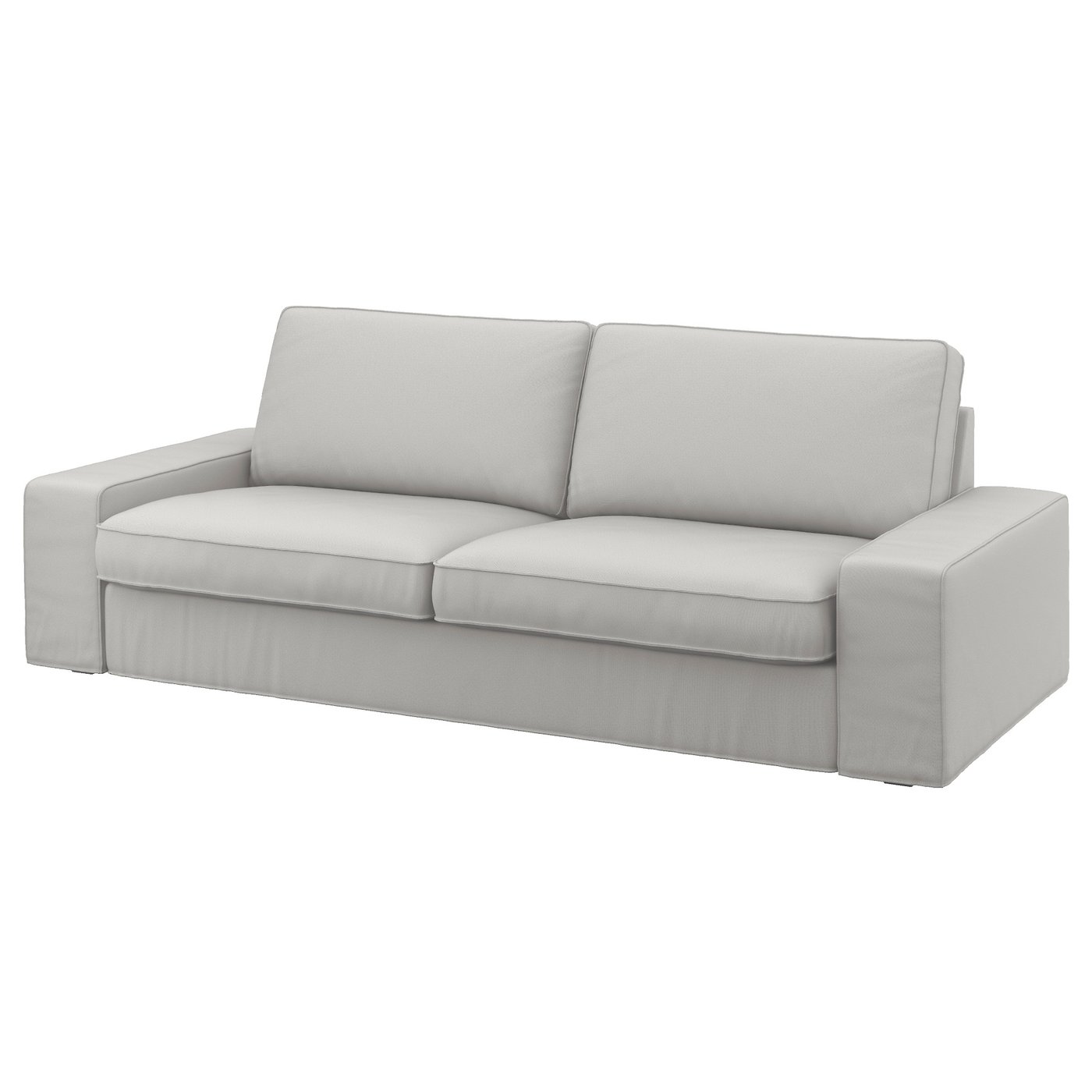 KIVIK Threeseat sofa, Ramna light grey IKEA