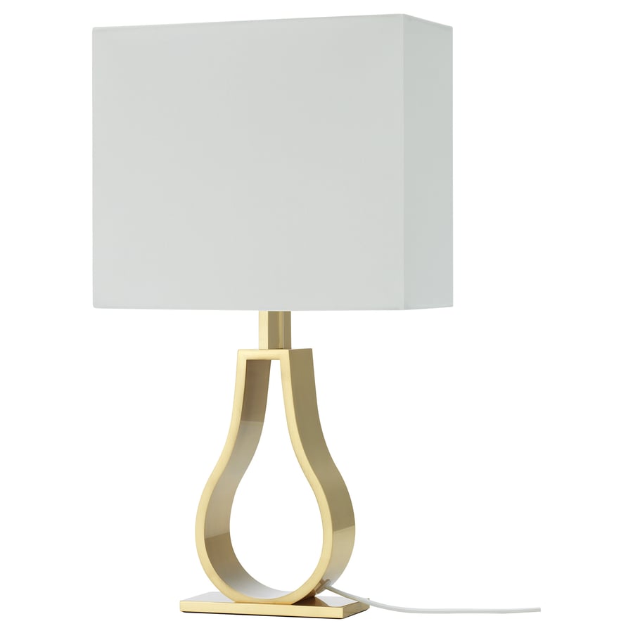 KLABB Table lamp, offwhite, brasscolour, 44 cm IKEA Ireland