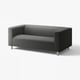 KLIPPAN 2-seat sofa, Flackarp medium grey