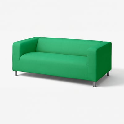 KLIPPAN Cover for 2-seat sofa, Flackarp green