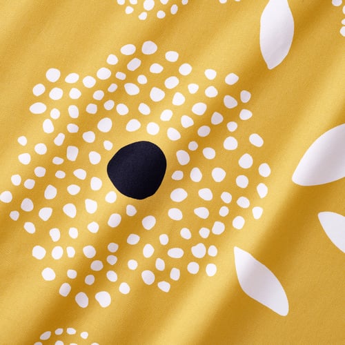 KLIPPAN Cover for 2-seat sofa, Tingetorp yellow/white/floral pattern