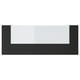Option: Kitchen drawer front: KNIVSHULT, black, glass, square, sleek design.