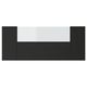 Option: KNIVSHULT drawer front: sleek, black, rectangular, glass top, modern design.