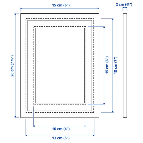 Illustration with measurements for the product: KNOPPÄNG.