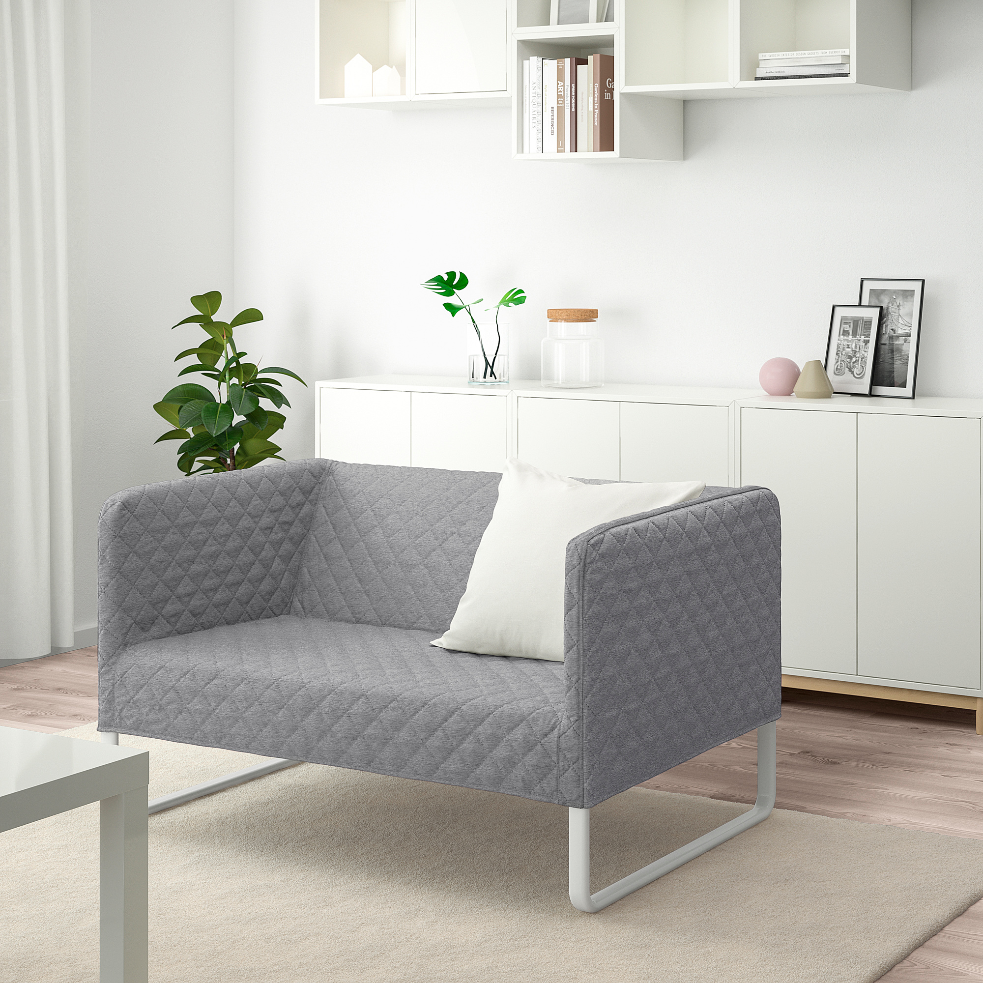 KNOPPARP 2-seat sofa, Knisa light grey