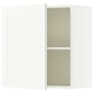 White KNOXHULT wall cabinet with single adjustable shelf, melamine finish.