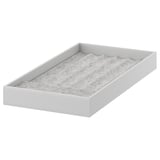 KOMPLEMENT jewelry tray, white, felt-lined compartments, rectangular shape, organized design.