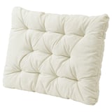 KUDDARNA cream outdoor back cushion - soft, rectangular, tufted, recycled materials.