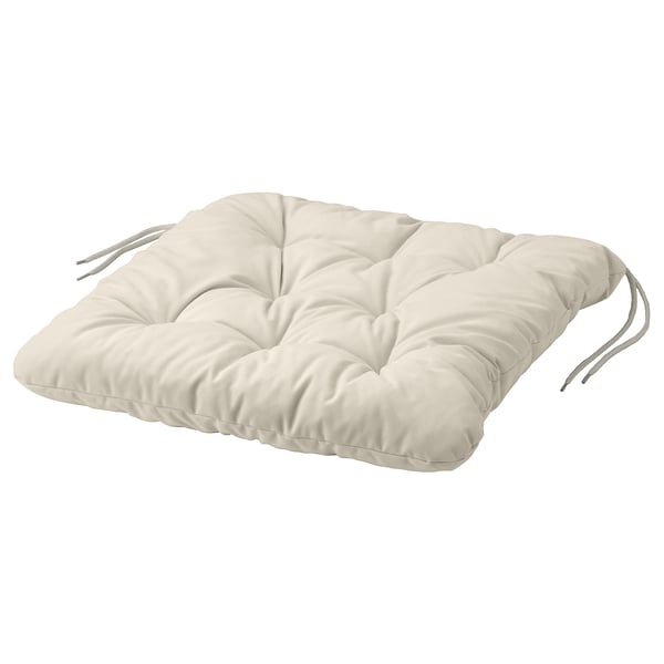 KUDDARNA cream cushion, square with ties, both recycled materials.