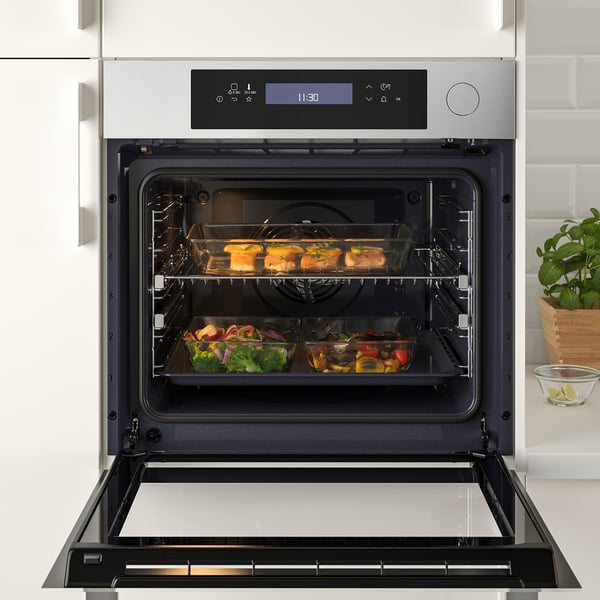 KULINARISK Forced air oven w steam function, stainless steel IKEA Ireland