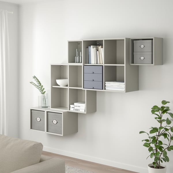 KVARNVIK Storage box with lid - grey - IKEA