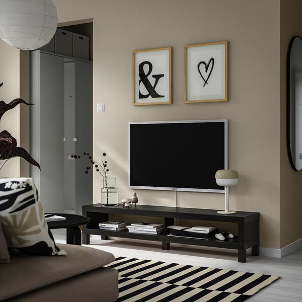LACK TV bench, black-brown, 160x35x36 cm