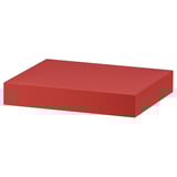 Red wall shelf LACK, sleek design, acrylic paint finish, rectangular shape, invisible mounting.