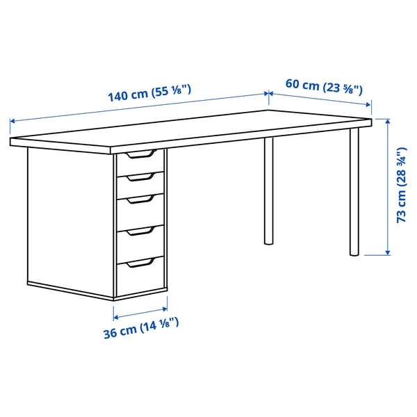Illustration with measurements for the product: LAGKAPTEN.