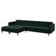 Green l-sofa with deep seats