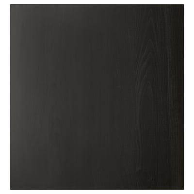 LAPPVIKEN black-brown door with wood-like texture. Modern sleek design, particleboard core, and plastic edging.
