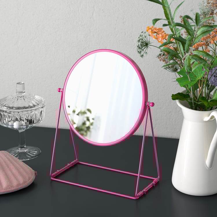 LASSBYN Table mirror, pink, 17 cm IKEA Ireland