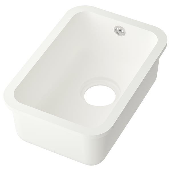 LAXSJÖN Under-glued sink bowl - white acrylic - IKEA Ireland
