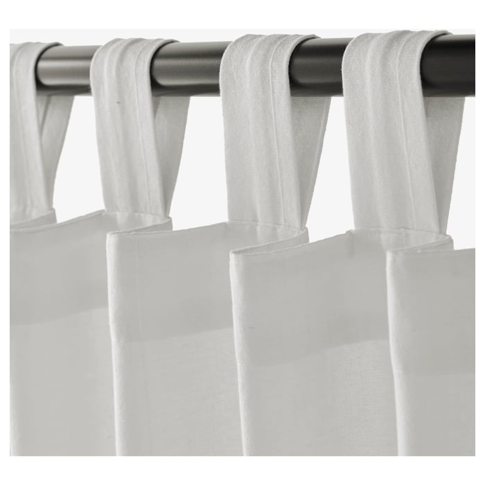LENDA Curtains with tiebacks, 1 pair, white, 140x250 cm IKEA Ireland