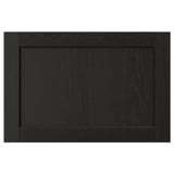 LERHYTTAN black kitchen door, solid wood frame, ash veneer panel.