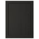 Option: Black wooden cabinet door with a solid wood frame and beveled edges. A traditional design with a veneer panel.