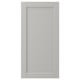 LERHYTTAN light grey kitchen cabinet door, solid wood frame with beveled edges and inset panel.