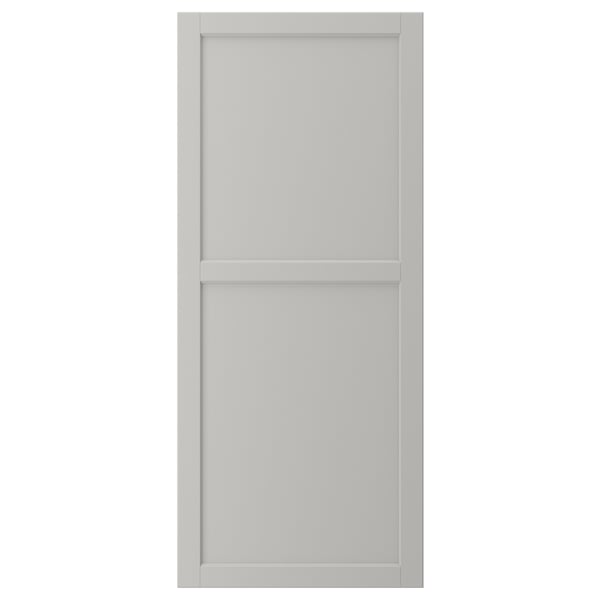 Grey solid wood door, beveled edges, classic design