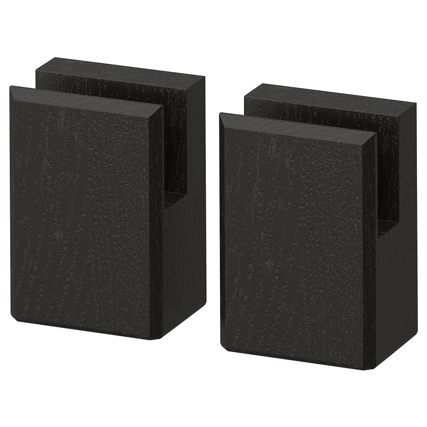 LERHYTTAN Leg for decorative plinth - black stained 8 cm