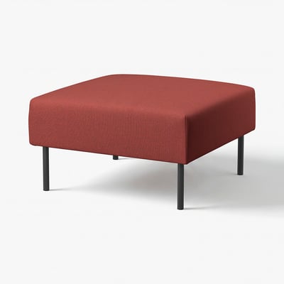 LILLEHEM red seat, square, cloth, metal legs.