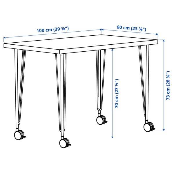 Illustration with measurements for the product: LINNMON.