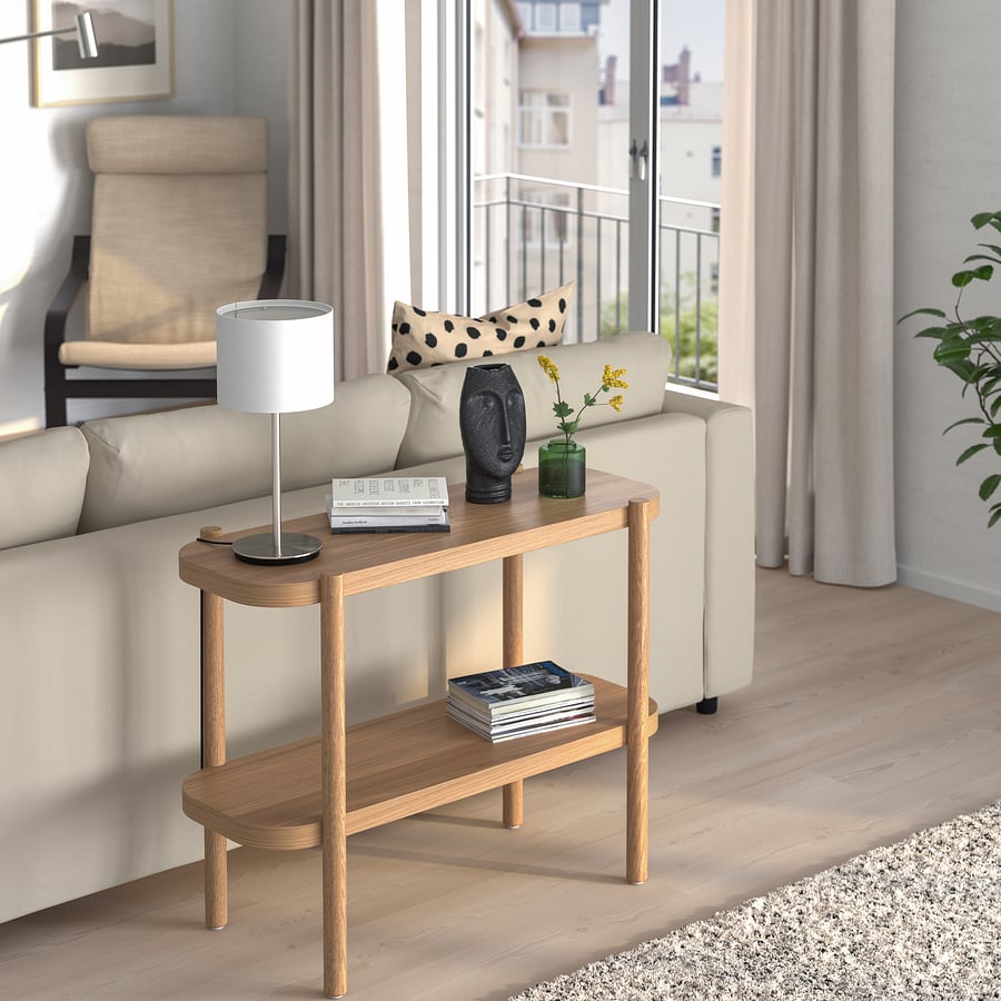 LISTERBY console table, oak veneer, 92x38x71 cm - IKEA Ireland