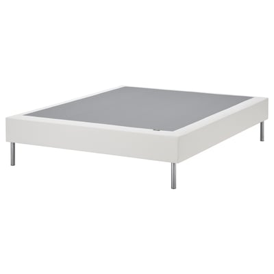 LYNGÖR Slatted mattress base, incl leg/white, Standard Double