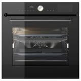 Black MÅGEBO digital oven with glass door and metal racks