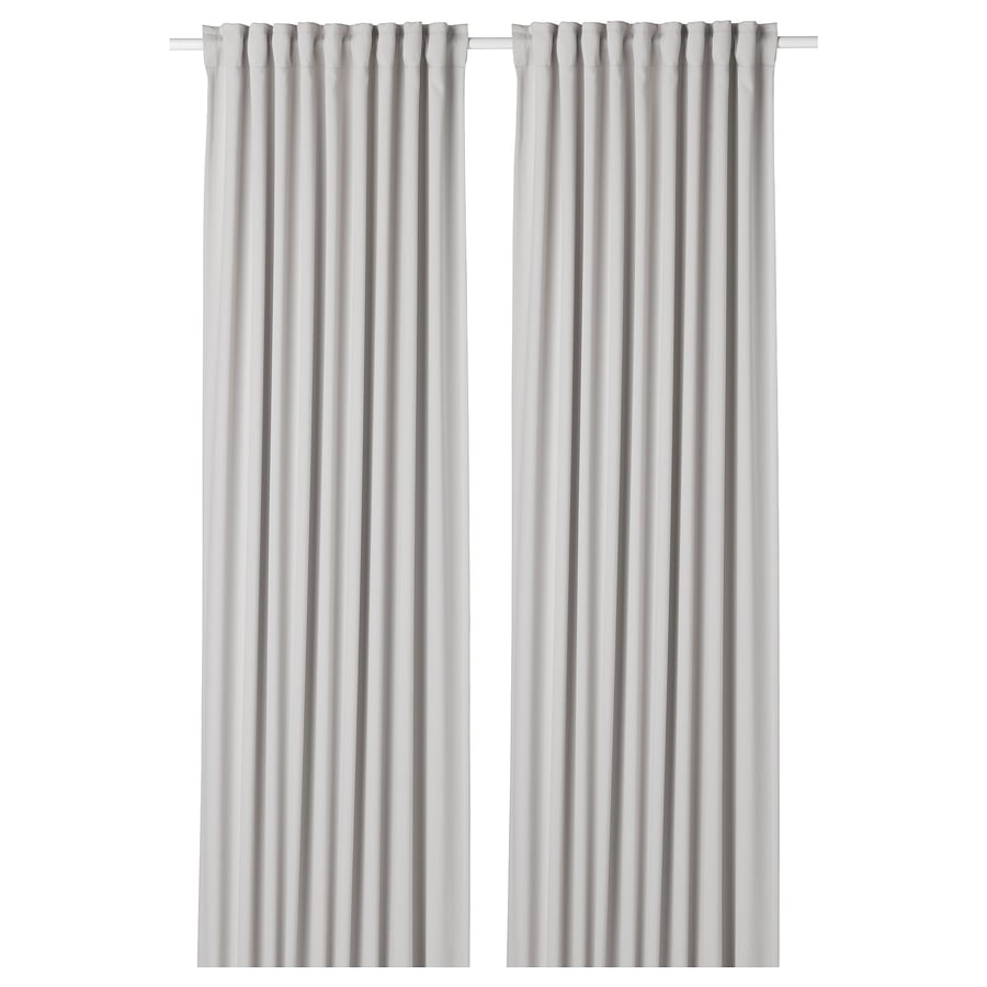 MAJGULL light grey, Room darkening curtains, 1 pair, 145x250 cm IKEA