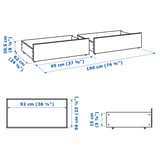 Illustration with measurements for the product: MALM.