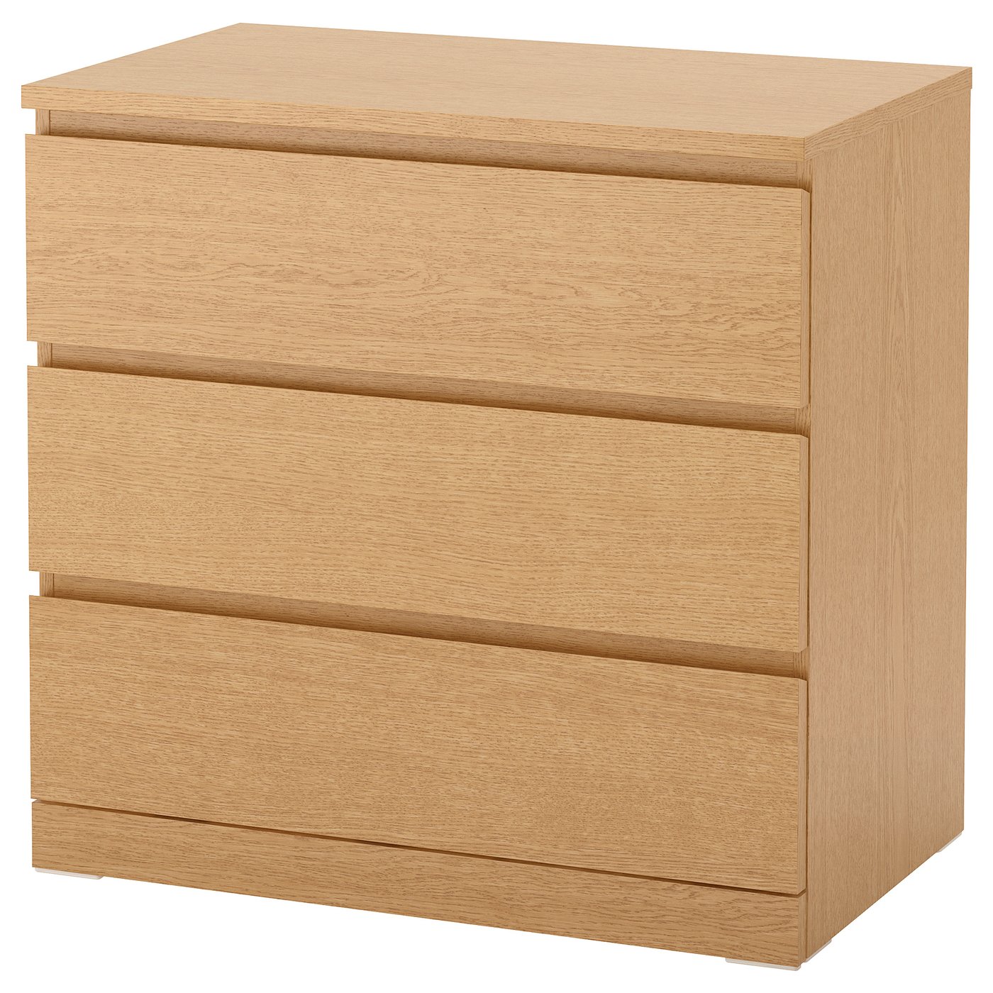 MALM Chest of 3 drawers high gloss - Malm Chest Of 3 Drawers Oak Veneer 0597738 Pe680045 S5 