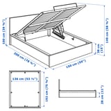 Illustration with measurements for the product: MALM.